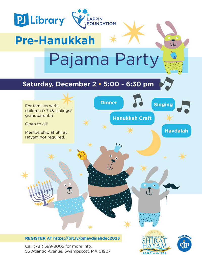 Banner Image for PJ Library Pre- Hanukkah Pajama Party